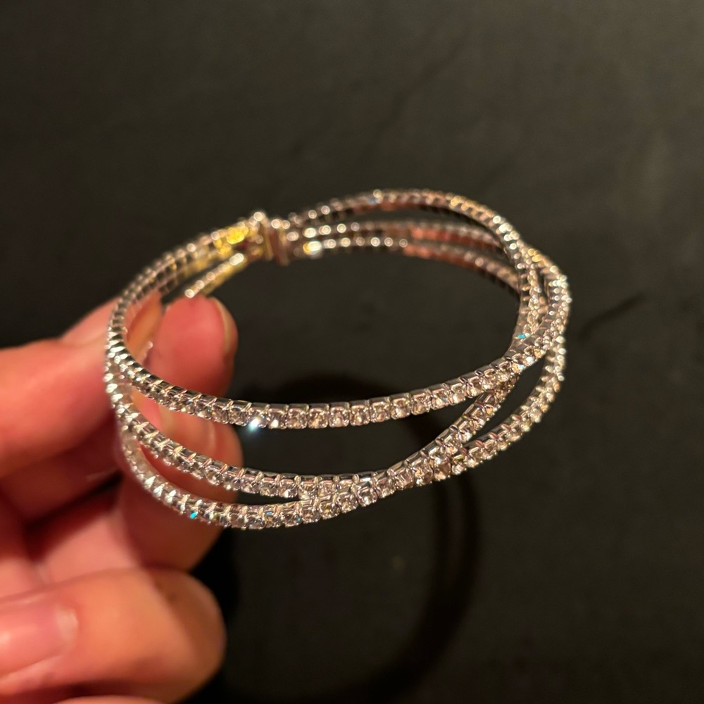 3 ringed silver bracelet